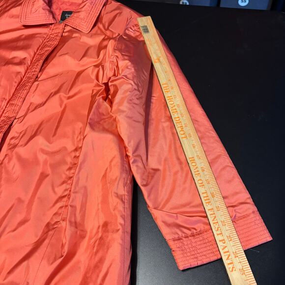 NWT Dennis Basso 100% Silk Jacket Full Zip Salmon Pink Orange Womens 1X QVC - Picture 4 of 8